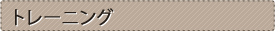 トレーニング